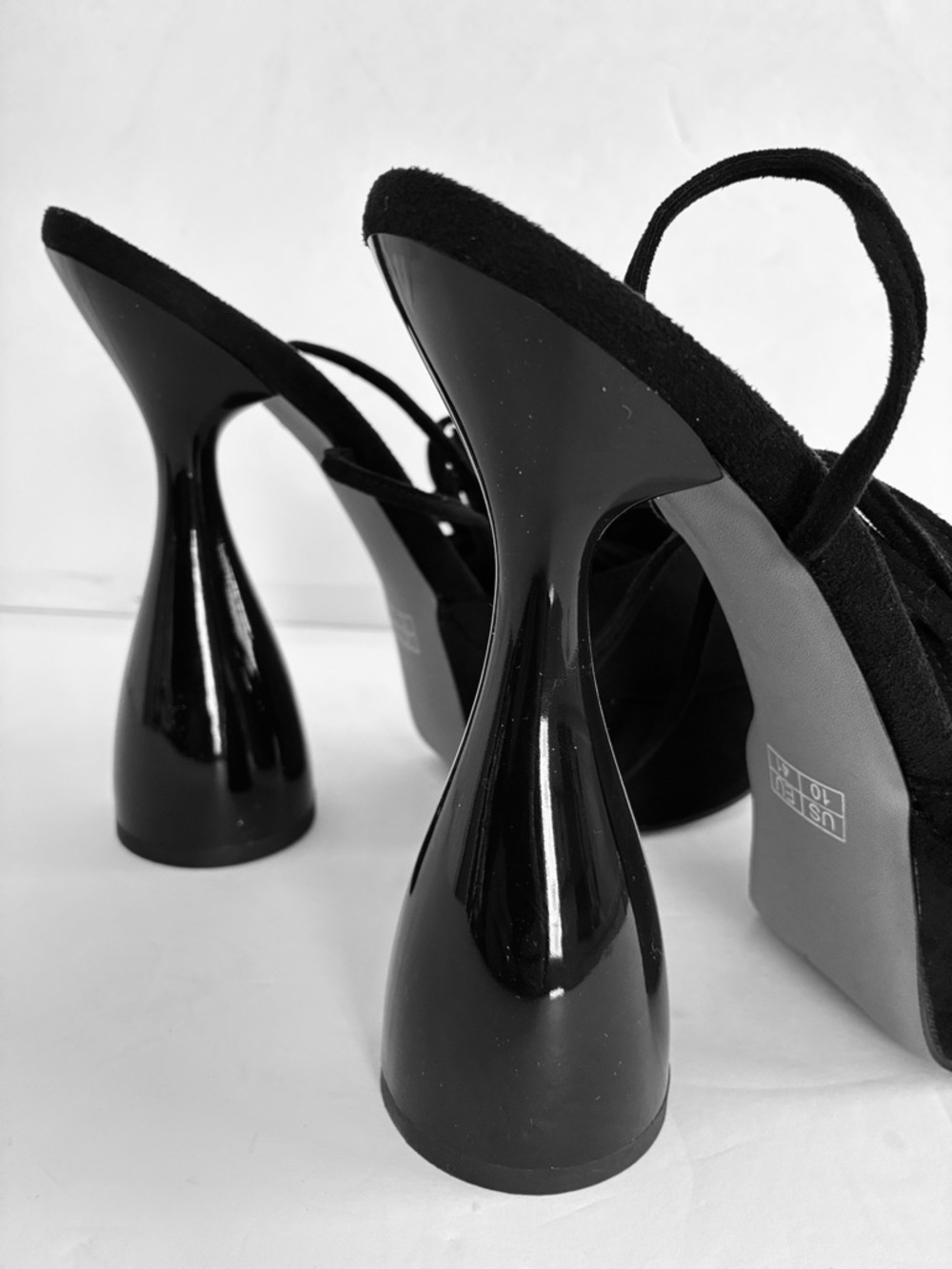 Women’s Black Platform Ankle-Tie High Heel Sandals Shoes Size 10 NEW - Picture 12 of 14
